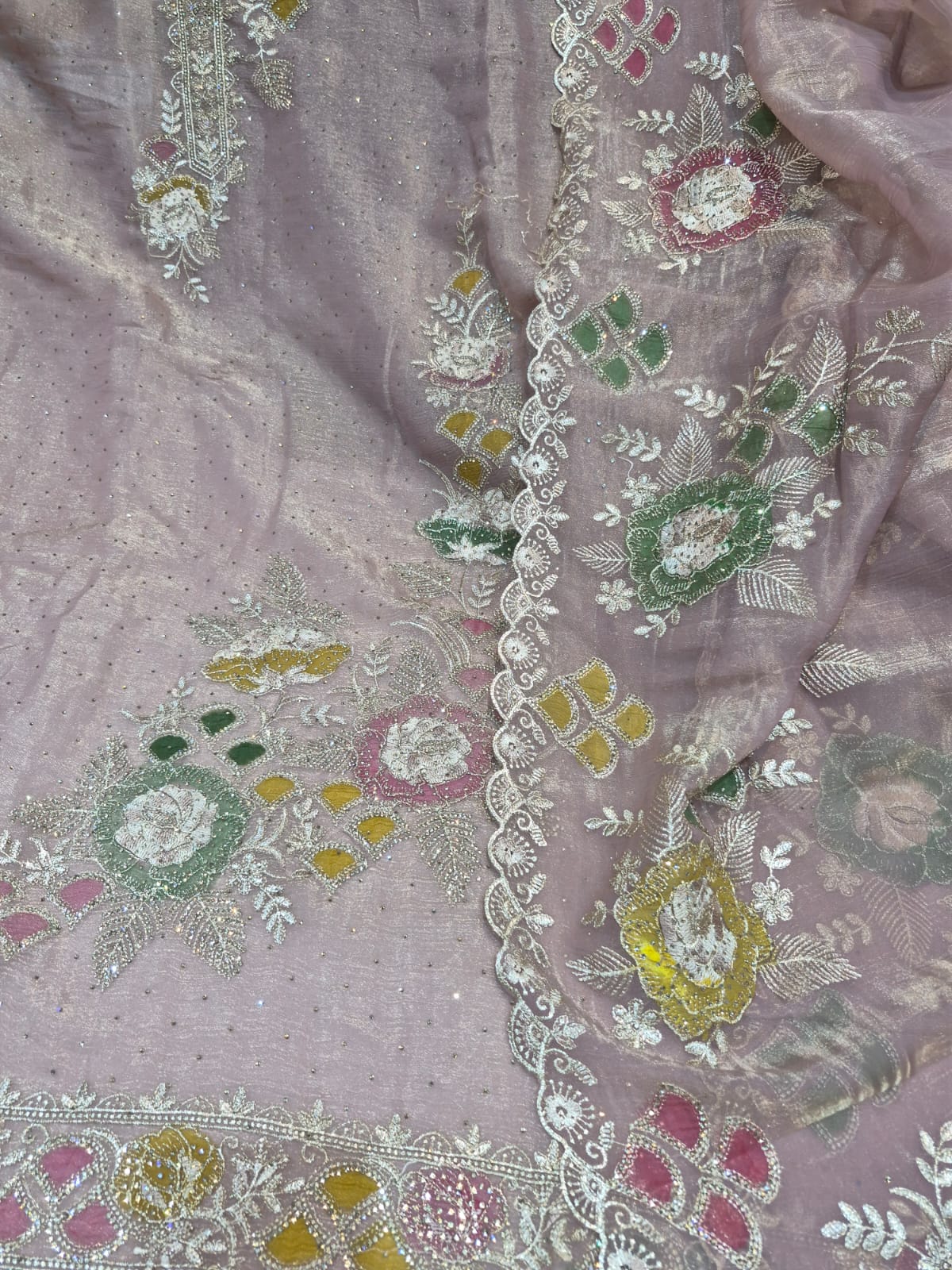 Dusty Mauve Glass Organza