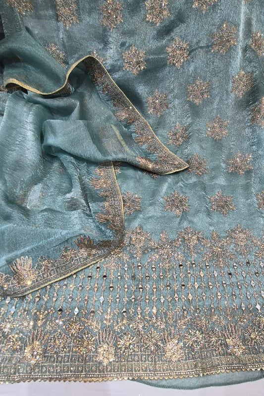 Glass organza sequence work