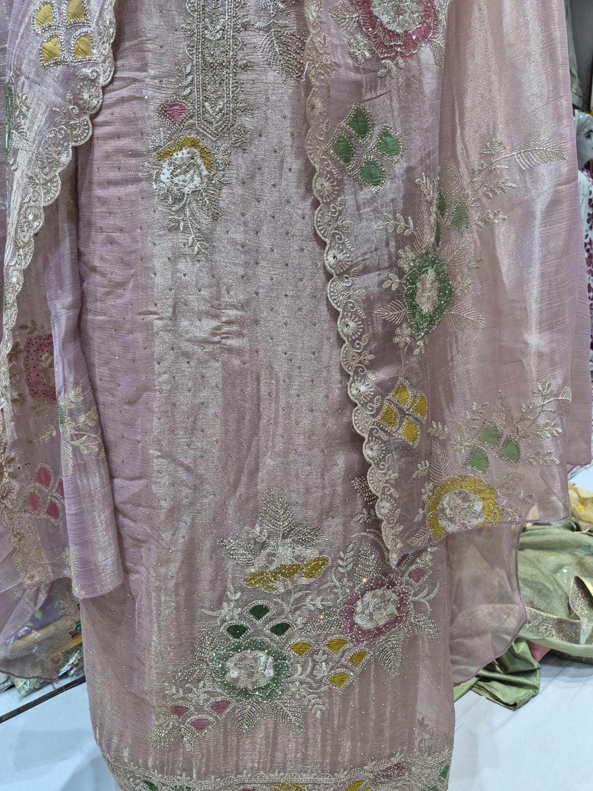 Dusty Mauve Glass Organza